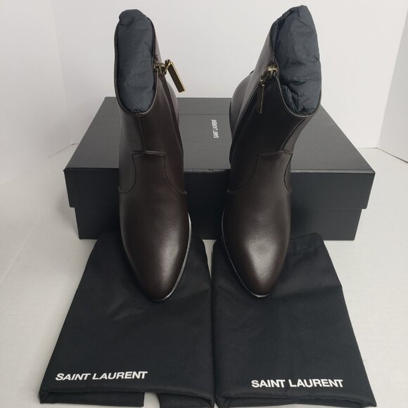 New Saint Laurent 45mm Western Leather Ankle Boots MSRP $995 - Size 36 - Picture 7 of 9